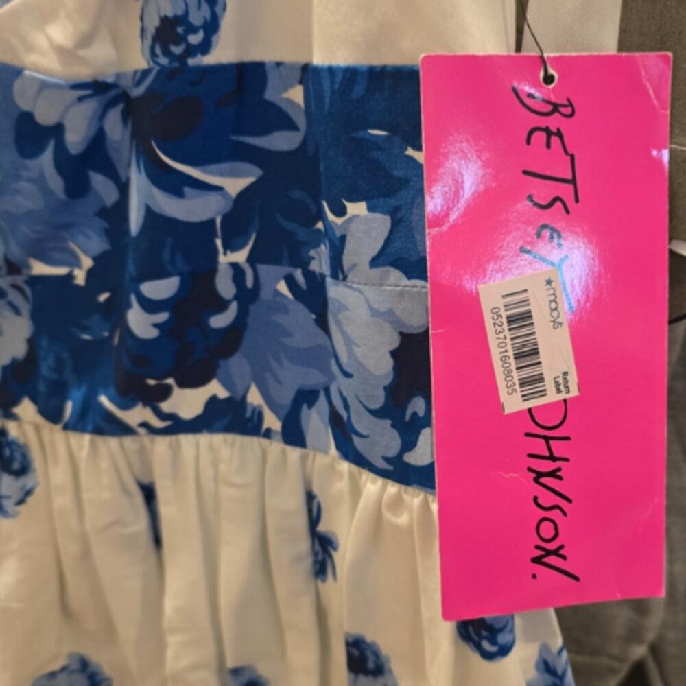 Betsey Johnson Blue Floral Fit & Flare Dress – NWT Size 8 - Picture 3 of 6